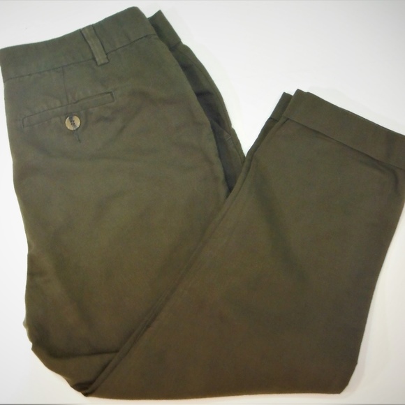 Banana Republic Pants - Banana Republic Olive Green Linen  Capri Pants - 8